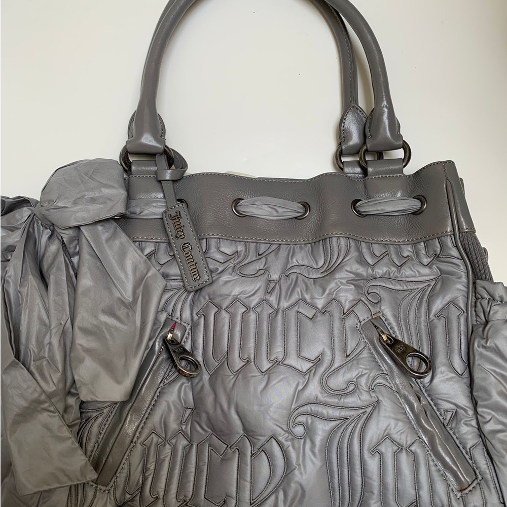 BNWOT Vintage Original Juicy Couture Leather Trim Tote Bag